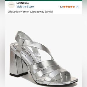 Life Stride Women's Metallic Silver Sandal